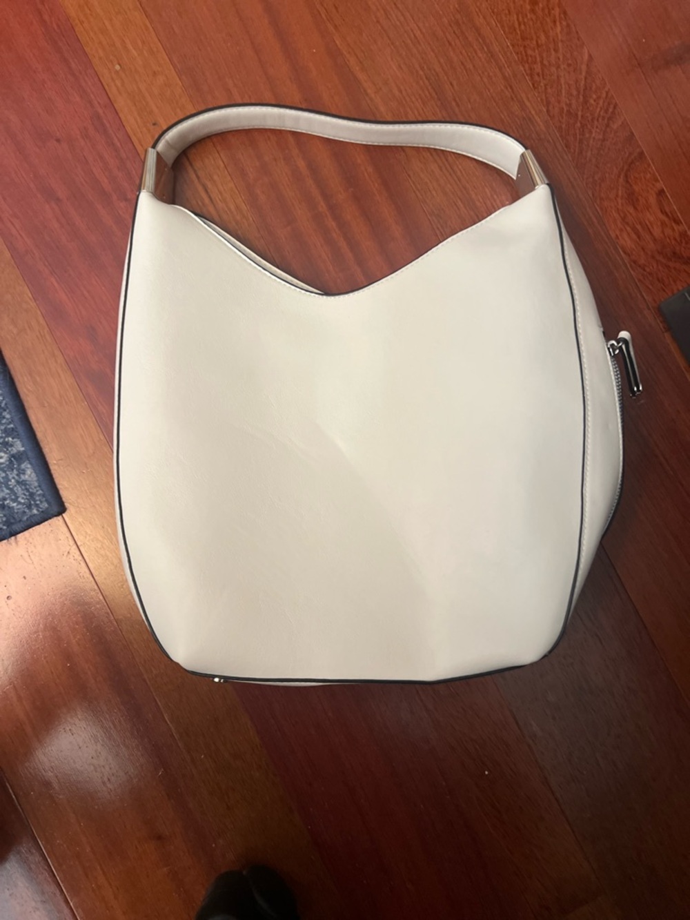 Alfani Soft White Hobo Shoulder Bag with Curved Silhouette